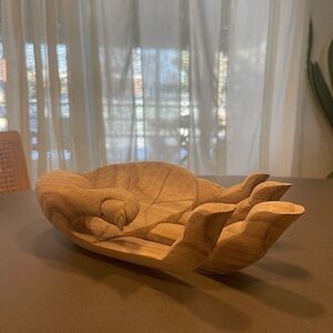 Handmade wooden hand decor